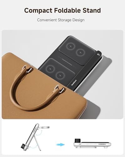 Dual Wireless Charging Station for Samsung Galaxy Devices – Fast, Efficient Charger for Galaxy Watch 8/7/6/5/4/3 and S Series Phones (S25 Ultra/S24/S23/S22/S21/Z Flip 7/Z Fold 7) – Compact Design with Safety Features for Tangle-Free Power Solutions