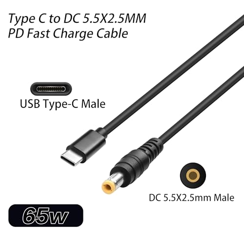 Ultimate 65 W USB-C to DC Adapter Cable with 10 Interchangeable Connectors – Universal Power Charging Solution for Laptops and Gadgets – Compact and Portable Design for Travel – Fast, Safe, and Versatile Charging for Multiple Devices – Compatible with Major Brands Including Dell, HP, Lenovo, and More – Efficient Power Transfer with Built-in PD Trigger Chip and Robust Cable Construction – Ideal for Laptops, Bluetooth Speakers, Routers, and Small Electronics – Perfect for On-the-Go Professionals and Tech Enthusiasts – Simplify Your Charging Needs with One Cable Solution – Lightweight and Easy to Carry for All Your Power Requirements