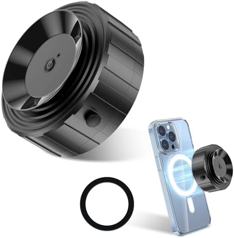 Universal Magnetic Car Phone Mount – 360° Rotating Dashboard & Windshield Holder for i Phone 15/14/13 Pro Max & Samsung Galaxy – Strong Suction Cup, One-Hand Release, Mag Safe Compatible for Effortless Navigation and Safety