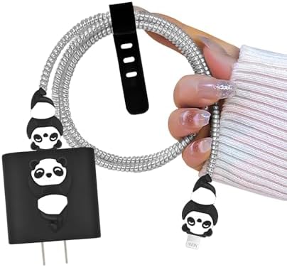 Kawaii Cartoon Cat i Phone Charger Protector – Adorable 3 D DIY Cable Cover for Enhanced Durability & Fast Charging – Compatible with i Phone 11, 12, 13, 14, 15 Pro Max Plus – Whimsical Tech Accessory for Cable Management and Style