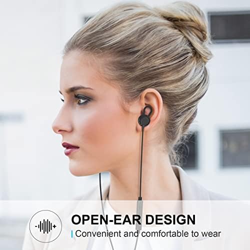 Benjun Premium Open-Ear 3.5 mm Wired Headphones – Lightweight Sport Earbuds with Built-In Microphone for Gaming, Music, and Professional Use – Comfortable, Universal Compatibility with Clear Sound Performance and Tangle-Free Design