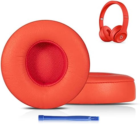 Damex Premium Replacement Ear Pads for Beats Solo 2/3 Wireless Headphones – Thickened Comfort Cushioning with Enhanced Acoustic Isolation (White) – Perfect Fit & Easy Install for Ultimate Audio Experience