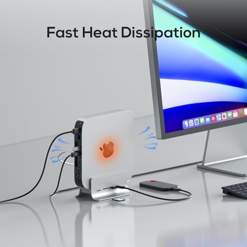 Transform Your Mac Mini with the Ultimate 5-in-1 USB C Hub Adapter – High-Speed Docking Station Featuring 10 Gbps Transfer, Dual USB C Ports, M.2 NVMe SSD Compatibility, and SD/TF Card Reader for Seamless Connectivity and Enhanced Productivity