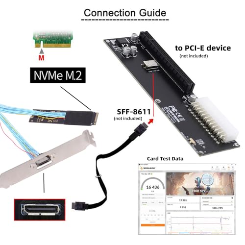 Unlock Blazing Fast Data Transfers with cablecc PCI-E 3.0 M.2 M-Key to Oculink SFF-8612/SFF-8611 Host Adapter – Perfect for Gamers & Creators Seeking Ultimate NVMe SSD Performance. Experience unparalleled speed and compatibility with this high-performance adapter engineered for M.2 NVMe SSDs in the 2260 form factor. The cutting-edge Oculink SFF-8612 and SFF-8611 connections ensure robust data transmission for seamless gaming and content creation. Enjoy hassle-free installation and a durable design that stands up to daily demands, making this essential upgrade a must-have for any advanced computing setup. Whether you’re enhancing your workflow or building the ultimate gaming rig, this PCI-E 3.0 adapter guarantees enhanced performance and reliability. Elevate your data storage capabilities today and discover the difference this premium internal SSD accessory can make in your system’s efficiency and speed. Don’t compromise on quality—transform your digital experience with the cablecc Oculink Host Adapter now!