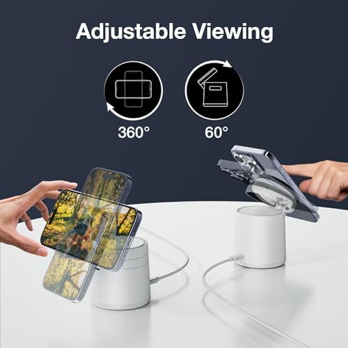 2025 Enhanced 3-in-1 Apple Charging Station: Adjustable Wireless Dock with Fast Charging for i Phone 16/15/14/13/12 Pro Max, Apple Watch, and Air Pods – Eco-Friendly, Portable Design for Ultimate Convenience and Productivity