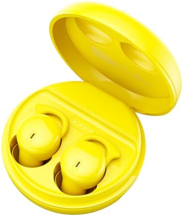 Revolutionize Your Sleep Experience with Hulaed’s Bluetooth 5.3 Ultra-Comfort Sleep Headphones – Invisible, Waterproof Earbuds for Side Sleepers in Eye-Catching Yellow – Enjoy Noise Blocking, Superior Sound Quality, and Maximum Comfort for Travel, Outdoor Excursions, and Restful Sleep Anytime, Anywhere