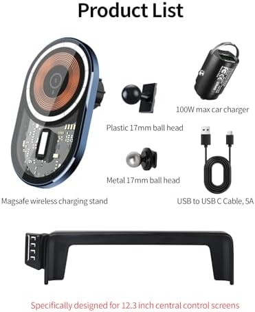 Lexus RX/RX Hybrid 2020-2022 Premium Wireless Charging Phone Holder – 360° Rotating Magnetic Mount for Effortless Hands-Free Navigation & Enhanced Charging Efficiency – Sleek Design for Modern Drivers – Ultimate Car Accessory for Seamless Connectivity