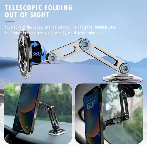 Premium 360-Degree Magnetic Suction Car Phone Holder – Universal Hands-Free Mount for All Devices with Robust Grip and Adjustable Viewing Angles – Enhance Your Driving Safety and Convenience Effortlessly!