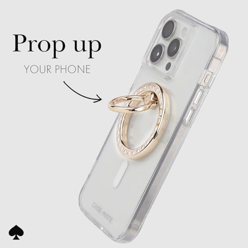 Transform Your Mobile Experience with the kate spade new york Tortoiseshell Magnetic Phone Ring Grip & Stand – Stylish, Removable & Mag Safe Compatible for Ultimate Convenience and Secure Handling