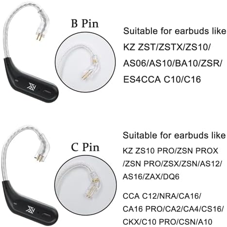 Elevate Your Audio Freedom with the KZ AZ09 Bluetooth IEM Adapter – Premium Wireless Solution for KZ Models ZST, ZSTX, ZS10, AS06, AS10, BA10, ZSR, ES4, Featuring Cutting-Edge Bluetooth 5.4 for Superior Sound Quality, Secure B-pin 0.78 MM Connector, and User-Friendly Controls for Effortless Listening Experience. Enjoy Unmatched Portability and High-Performance Audio Whether You’re on the Go, Exercising, or Relaxing at Home. The Ideal Upgrade for Audiophiles Seeking Seamless Wireless Connectivity and Exceptional Sound Clarity.