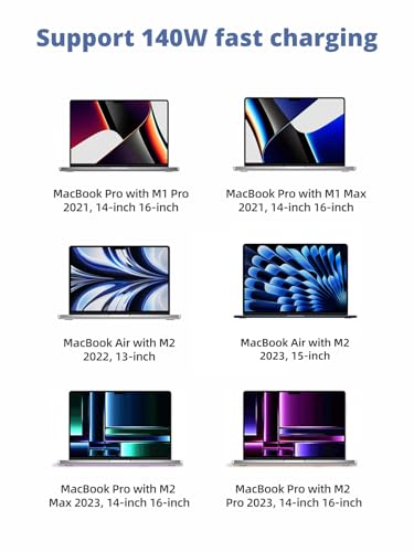 Elevate Your Charging Game with the Seynli 140 W USB-C to Magnetic 3 Cable – Fast Charge Your Mac Book Pro & Air Models (2021-2023) – Robust 6.6 ft Length for Ultimate Convenience – Effortless Magnetic Connection for Safe, Efficient Power Delivery – Perfect Accessory for Professionals on the Go – Maximize Compatibility and Speed with Premium Quality Materials – Ideal for Home, Office, or Travel Use – Experience Unmatched Reliability and Durability with Seynli’s Innovative Design