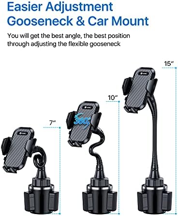 Revolutionize Your Driving Experience with the andobil 15-Inch Cup Phone Holder – Ultimate Stability & Flexibility for i Phone 16 Pro Max and All Cell Phones, Enhanced Safety with Adjustable Gooseneck Design for Hands-Free Navigation and Effortless Access.