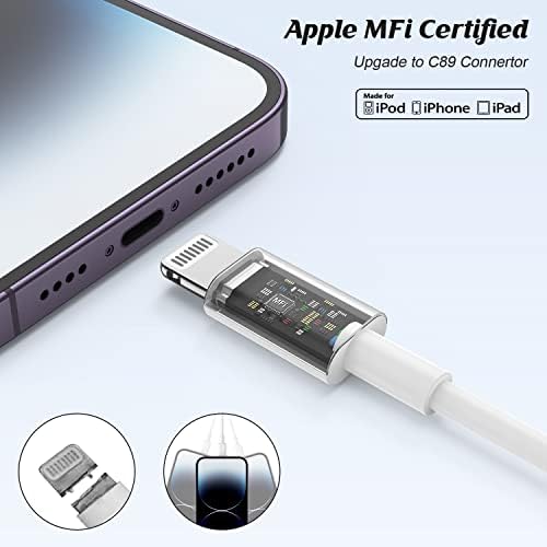 Ultra-Fast Charging Kit for i Phone – Apple MFi Certified 20 W USB-C Wall & 27 W Car Charger with Dual 3 FT Type C to Lightning Cables – Optimized Power Delivery for i Phone 14/13/12/11 Pro Max/XR/i Pad – Unmatched Efficiency and Convenience On-the-Go