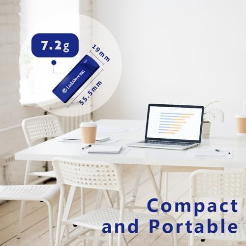 Maximize Your Data Storage with Link More EJECT32 256 GB USB 3.2 Flash Drive – Fast 100 MB/s Read Speeds & Retractable Design for Ultimate Portability and Compatibility with PC and Consoles