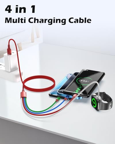 Upgrade Your Charging Game with the 4-in-1 Smartwatch Charger: 20 W USB C/A PD Block for Fast Power Delivery – Compatible with Ultra, Series 10/9/8/7/6/SE2/5/4/3/2 & Galaxy S23 – 4 FT Flexible Cable for Optimal Convenience – Compact & Durable Design Perfect for Home, Office, and Travel – Enhanced Compatibility for Uninterrupted Performance