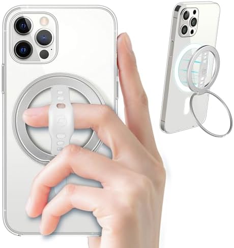 Revolutionary EWA Mag One Magnetic Phone Grip Stand for i Phone 15/14/13 Pro/Max/Plus – Ultra-Thin Deep Purple Silicone Strap with Enhanced Comfort and Multi-Angle Kickstand Capability – Superior Magnetic Strength for Secure Attachment to Mag Safe Compatible Cases – Durable Design with 3000+ Hinge Lifespan – Perfect for On-the-Go Users Seeking Maximum Versatility and Style