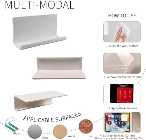 Clear Acrylic Wall-Mounted Tablet Holder – Sleek Charging Station for i Pads, Kindles, and Smartphones – Innovative Remote Control Organizer for Modern Homes and Offices – Maximize Space with Easy Access Design – Durable and Stylish Storage Solution for Clutter-Free Living