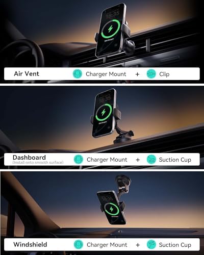 Experience Ultimate Convenience with the INIU Qi2 Certified 15 W Magnetic Car Phone Holder Wireless Charger – Stylish Pink Design for i Phone 12/13/14/15/16 Series, Enhanced Stability up to 22 N, Integrated Cooling Fins, and Dynamic RGB Lighting – The Perfect Fast Charging Solution for Modern Drivers and Tech Enthusiasts.