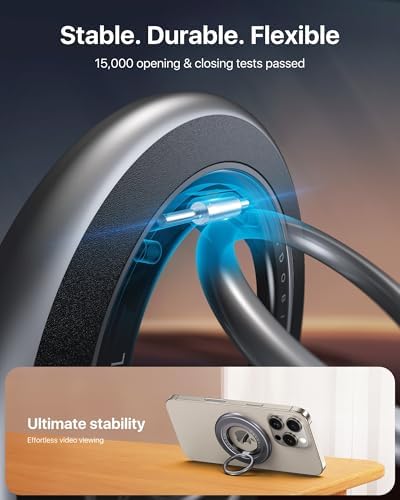 Revolutionize Your Phone Handling with the 2025 Sability Max Magnetic Grip – Unmatched Dual-Sided Magnet and Rotating Ring Design for Mag Safe i Phone 16 Pro Max, 15, 14, 13, 12 & Samsung S25 – Essential Gym Accessory in Chic Grey for Effortless One-Handed Operation and Versatile Device Compatibility
