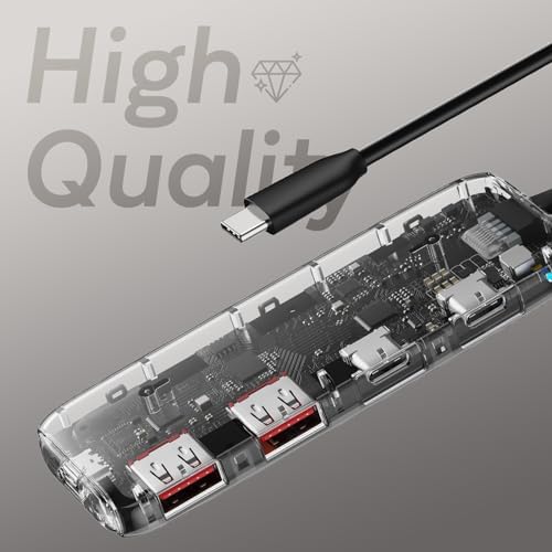 Revolutionize Your Connectivity with the Qeefun 4-Port USB 3.0 Hub – High-Speed 5 Gbps Data Transfer, Individual LED Power Switches, and 2 ft Extension Cable for Ultimate Flexibility – Perfect USB Splitter for Laptops, PCs, i Macs, and More! Enhance Your Workspace Efficiency and Control Multiple Devices Effortlessly!