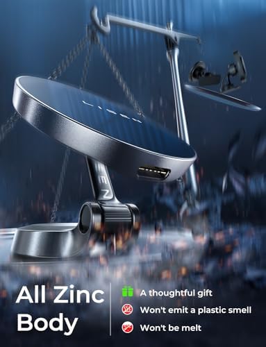 LISEN Mag Safe Car Charger with Ultra-Magnetic Phone Holder – High-Speed 15 W Wireless Charging for i Phone 12-16 Pro Max Plus – Secure Dashboard Mount for Seamless Navigation & Hands-Free Communication – Premium Automotive Accessory for Enhanced Driving Efficiency and Safety