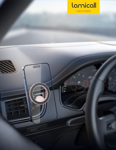 Lamicall Mag Safe Car Phone Mount – Ultra-Stable Magnetic Air Vent Holder with 20 Super Magnets for i Phone 16, 15, 14, 13 Pro Plus Max – Secure Hands-Free Navigation & Optimal Viewing Angles – Effortless Installation for Safe Driving