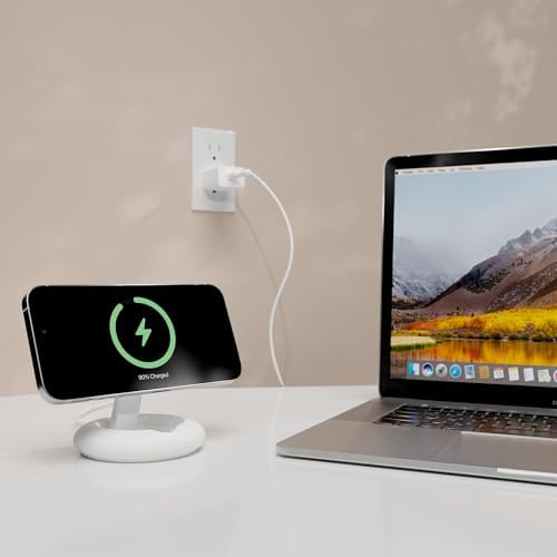 cellhelmet 15 W Magnetic Fast Wireless Charger Stand – Seamless Mag Safe Compatible Dock for i Phone 16/15/14/13/12 & Qi2 Samsung – Effortless Charging with Enhanced Speed and Safety Features