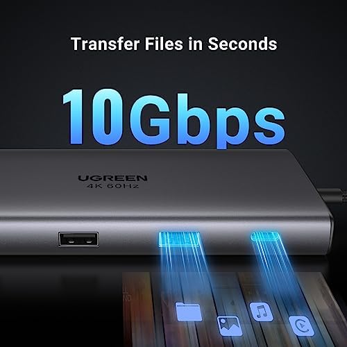 UGREEN Revodok Pro 109 9-in-1 USB C Hub – Ultimate 10 Gbps Connectivity with 4 K HDMI, 100 W Power Delivery, and Gigabit Ethernet for Mac Book, i Phone 15/16 Pro/Max, and Think Pad – Unleash Seamless Performance and Versatile Accessory for Professionals