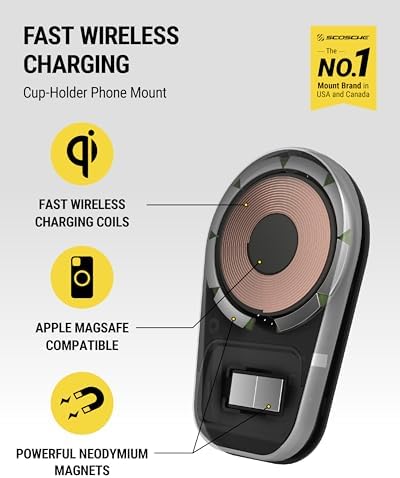 Scosche MPQ5 RKi-BP0 Magic Plate Replacement for Enhanced Compatibility with Scosche Magic Mount Systems – Ideal for Non-Magnetic & Charge Mounts, Optimized for Quick Installation and Device Security