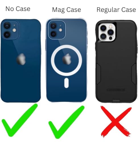 Ultra-Slim Magnetic Wireless Charger for i Phone X/11/12/13/14/15/16 – Fast 15 W Charging with Smart-IC Protection, Braided 5 ft USB-C Cable, Qi-Certified, Case-Compatible Design for Effortless Charging Anywhere