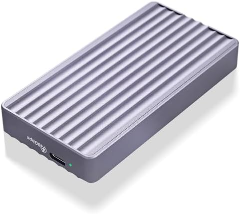 Ultra-Thin Tool-Free NVMe Enclosure for M.2 SSDs – 40 Gbps Thunderbolt 4 & USB 4 Compatible, Fanless Aluminum Design for Ultimate Portability and Speed, Ideal for Gamers and Professionals