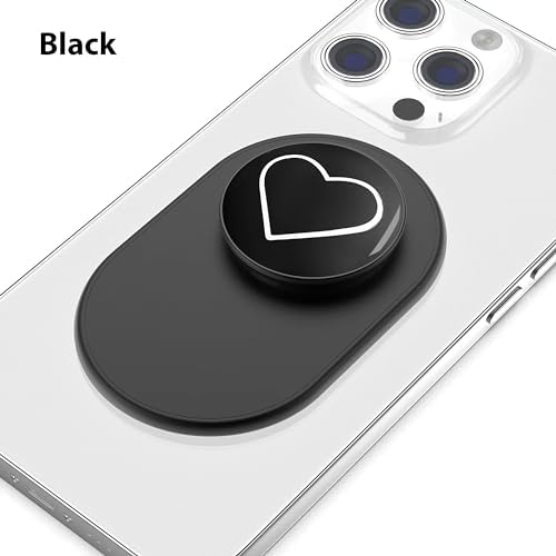 Magnetic Phone Grip for MagSafe, Phone Ring Holder Finger Kickstand Wireless Charging Compatible, Adjustable Magnet Phone Rings Gripper Stand for iPhone Mag-Safe Accessories – Sparkle Black – Enhanced Compatibility and Speed