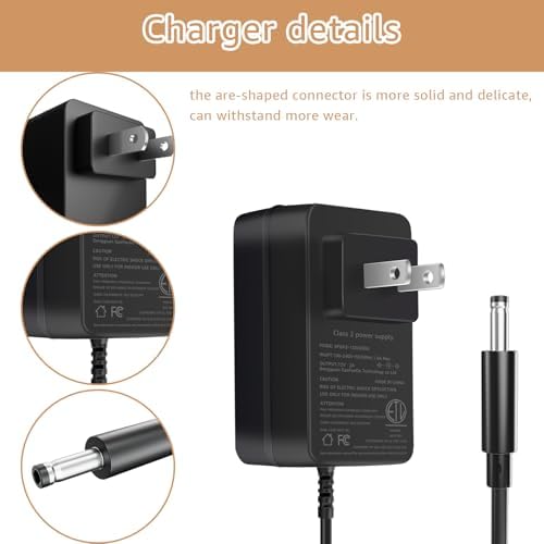 High-Efficiency 12 V Turntable Power Adapter with 6.56 Ft Cord – Ideal for Audio Technica AT-LP60 & AT-LP120 Models – Unmatched Reliability for Vinyl Aficionados – Elevate Your Sound Experience with Consistent Power and Effortless Setup