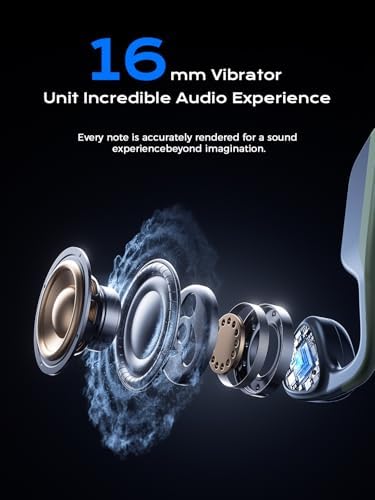 Innovative Open-Ear Bone Conduction Bluetooth 5.3 Earbuds – Ultimate Waterproof Headphones for Active Lifestyles with 12-Hour Playtime, Perfect for Running, Cycling, and Gym Use – Enhanced Compatibility and Comfort