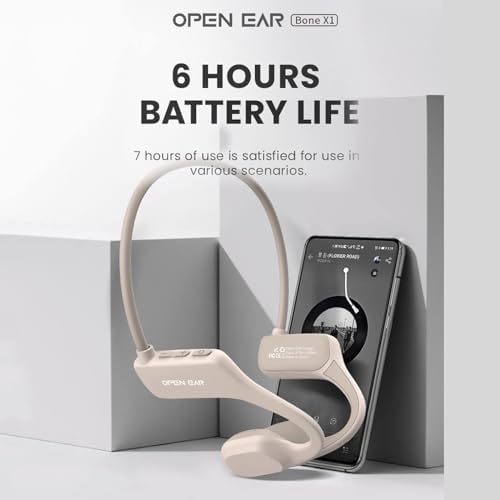 Revolutionary Bone Conduction Wireless Sport Earbuds – Open Ear Design for Enhanced Awareness and Comfort – Sweatproof Bluetooth 5.2 Headphones for Running, Gym, and Hands-Free Calls – Lightweight Ergonomic Fit for Active Lifestyles – Waterproof Technology for Ultimate Durability and Performance