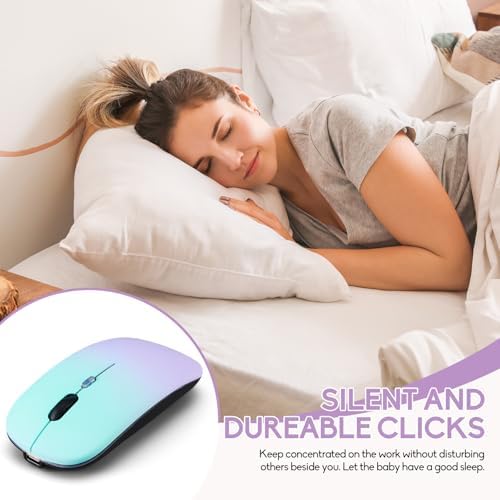 Seamless Productivity with 3 Pack Rosy Glow Red Wireless Bluetooth Mouse – Rechargeable, Silent, and Slim Dual Mode Mice for Laptop, Desktop, i Pad, and Mac – Perfect for On-the-Go Professionals and Students