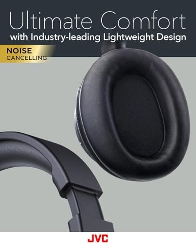 Elevate Your Audio Experience with JVC HA-S75 N Over-Ear Wireless Headphones – Advanced Active Noise Cancelling, Bluetooth 5.3 Connectivity, and Three Customizable Audio Profiles for Ultimate Comfort and Sound Quality – Perfect for Long Journeys, Remote Work, and Immersive Listening with Luxurious Cushions and 35-Hour Battery Life – Lightweight, Foldable Design for Effortless Portability and Unmatched Versatility
