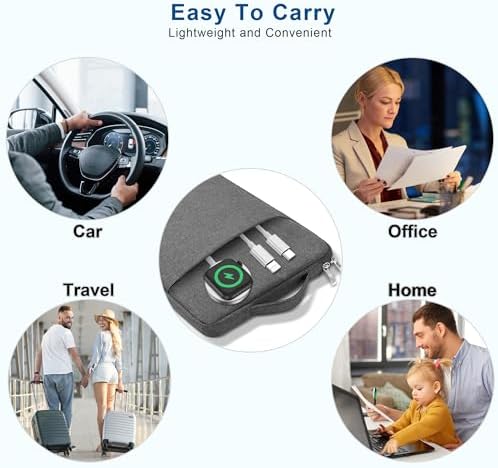 Upgrade Your Charging Routine with the 2-in-1 USB C Fast Charging Cable for Apple Watch and i Phone – MFi Certified 6 FT Magnetic Charger with 15 W Wall Adapter for Seamless Compatibility Across All Apple Watch Models and i Phone 14 – Durable, Efficient, and Tangle-Free Solution for Modern Lifestyles