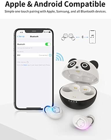 Charming Bluetooth Earbuds for Kids – Waterproof Noise-Cancelling In-Ear Headphones with Adorable Pig and Cat Designs – Comfortable Stereo Sound Perfect for Young Music Lovers and Learning – Durable, Easy-to-Clean Wireless Headset with Broad Device Compatibility – Engage Your Child’s Audio Experience with Fun and Functionality