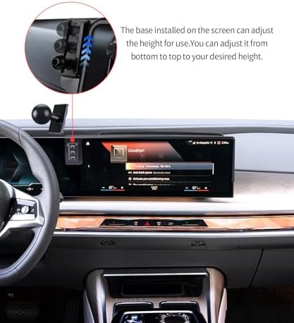 Wireless Charging car Phone Holder for 2023 2024 2025 BMW 7 Series/i7 Accessories 14.9-inch Screen Fixed Clip,360° Rotation car Phone Mount Compatible with MagSafe – Enhanced Compatibility and Speed