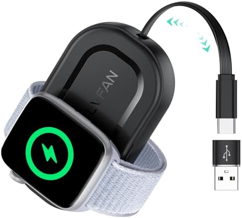 Revolutionary Magnetic Fast Charging Cable for Apple Watch Series 10 & 9 – LVFAN Premium Retractable Wireless Charger with USB C & A Compatibility – The Essential Travel Companion for Swift Powering of All Apple Watch Models Including Ultra 2, 8, 7, 6, 5, 4 & SE – Transform Your Mobile Charging Routine with Effortless Magnetic Attachments and Compact Design