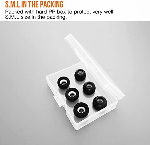 Ultimate Comfort Memory Foam Eartips for JBL Reflect Flow Series – Exceptional Noise Isolation & Sound Quality Enhancement for Prolonged Listening Pleasure