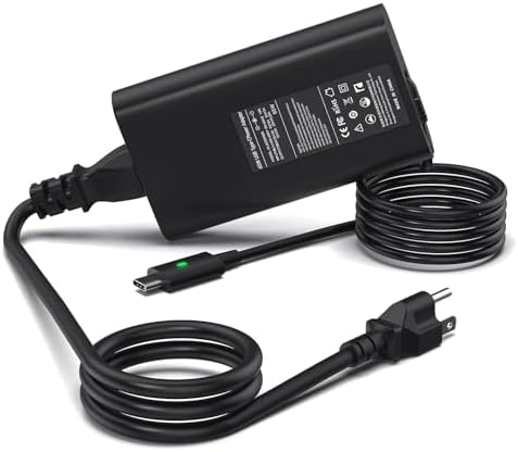 65 W USB-C Laptop Charger for Dell – Fast Charging Power Adapter for Latitude 5420/5520 & XPS 12/13 Series – Advanced Power Delivery with Universal Compatibility – Reliable Replacement Power Cord for Efficient Device Charging