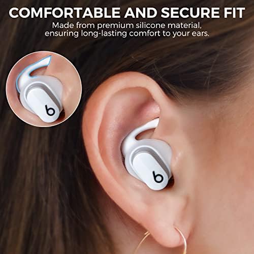 Aha Style Silicone Ear Hooks for Beats Studio Buds 2021 – 3 Pairs of Anti-Slip Covers for Ultimate Comfort and Secure Fit – Perfect for Running and Active Lifestyles – Classic Black Earbud Accessories Enhancing Audio Experience Without Charging Case Compatibility