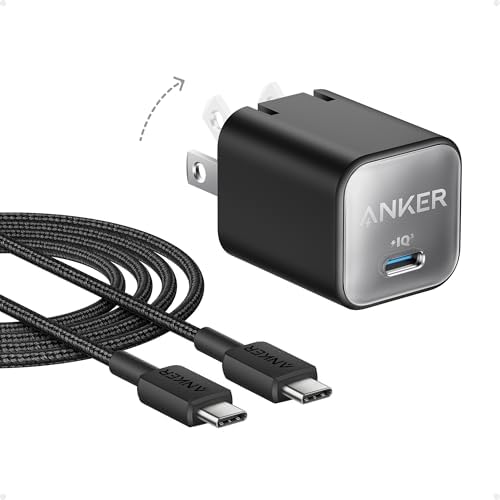 Anker Nano 30 W USB-C Charger Block – Ultra-Compact Fast Charger for i Phone 16/15, Galaxy Devices, & i Pads – Travel-Friendly Design with Power IQ 3.0 for Rapid, Efficient Charging & Enhanced Device Life – Perfect for Mag Safe Accessories and On-the-Go Power Needs