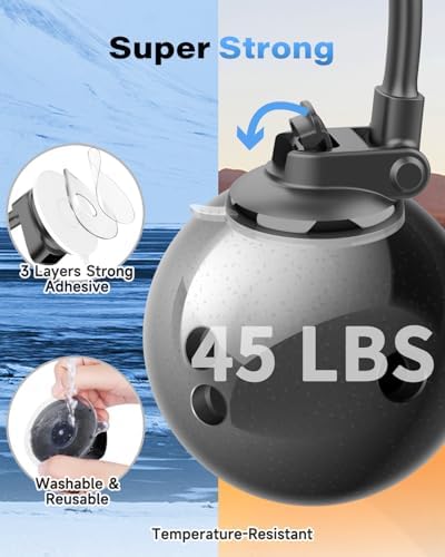 Ultimate 14-Inch Gooseneck Car Phone Mount Holder with Industrial-Strength Suction for Windshield Stability – Hands-Free Universal Cell Phone Holder Compatible with i Phones and Androids for Safe Navigation and Entertainment