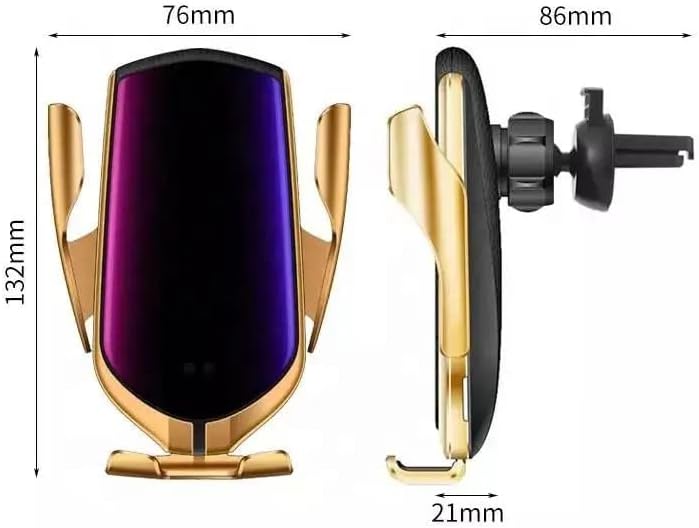 Revolutionary 10 W Fast Charging Wireless Car Phone Holder with Auto-Clamping Air Vent Mount – Effortless Device Security & Enhanced Compatibility for Modern Drivers (Sleek Gray Design)