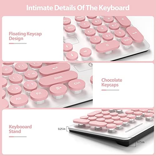 Elevate Your Workspace with the Fogruaden Retro Typewriter Keyboard – Stylish Full-Size USB Design, 104 Round Keys, and White LED Backlighting for Effortless Night Use, Ergonomic & Silent Membrane Keys Perfect for Windows PC and Laptops, Ideal for Writers and Gamers Seeking a Unique Vintage Touch