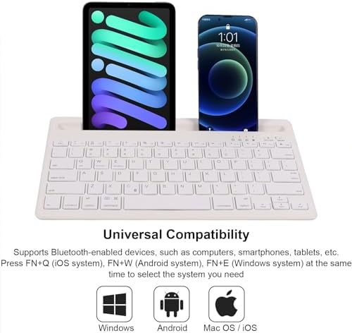 Elevate Your Typing Experience with the CHUYI Wireless Bluetooth Keyboard – Slim, Portable, and Multi-Device Compatible for i Pad, Tablet, and PC – Rechargeable with Quiet Keys and Integrated Stand Slot for Effortless Productivity