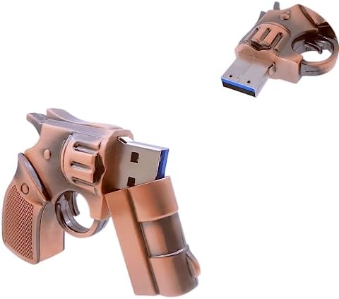 Sleek 128 GB Golden Bullet USB 3.0 Flash Drive – High-Speed Metal Memory Stick with Keychain for Effortless Data Storage and Transfer, Compatible with Windows & Mac, Durable & Portable Design